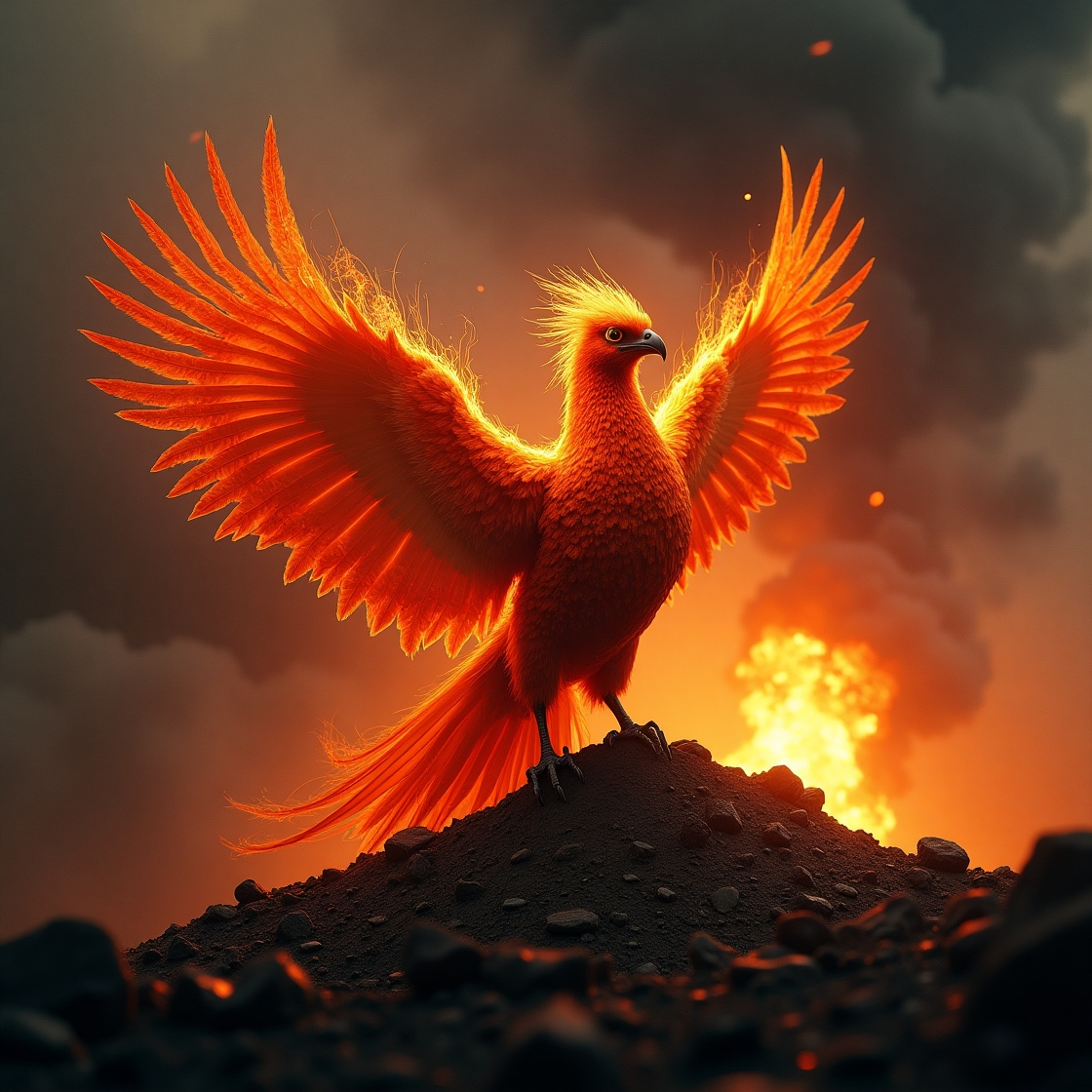 Mythos Reforged: Digital Art Collection - Lava Phoenixes, Coral Mermaids & Solar Dragons - 1120 x 1120