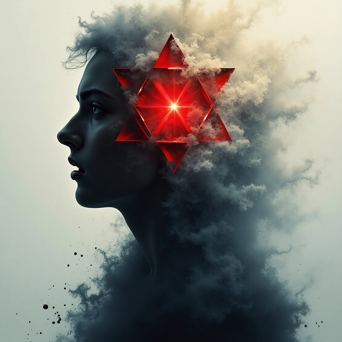 Abstract Digital Art Collection - Geometric Storms, Melting Selves & Fractured Reflections - 1120 x 1120