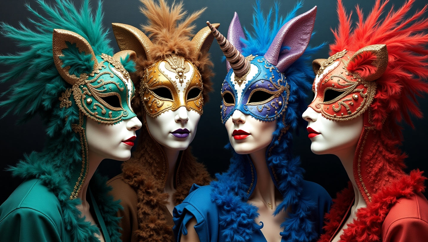Dark Veil: Haunting Digital Art Collection - Shadows, Dollhouses & Masquerade Nightmares- 1472 x 832