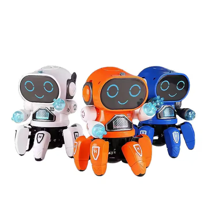 Smart Six-Claw Electric Robot Toy | Colorful Light and Sound Musical Model | 2 years and above | Early Baby Child Educational Toy