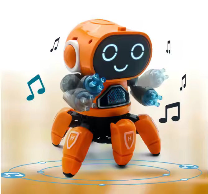 Smart Six-Claw Electric Robot Toy | Colorful Light and Sound Musical Model | 2 years and above | Early Baby Child Educational Toy