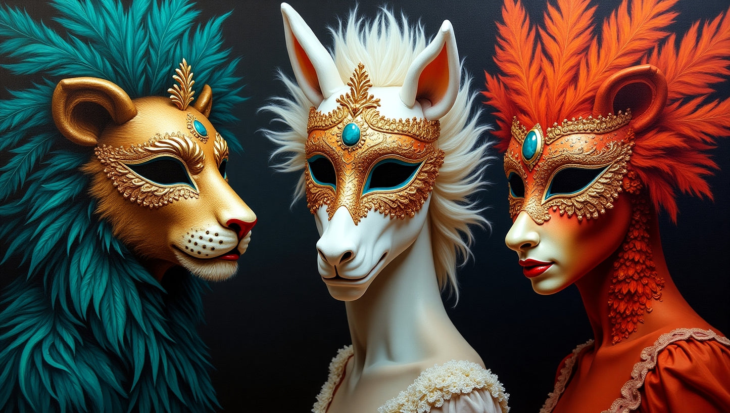Dark Veil: Haunting Digital Art Collection - Shadows, Dollhouses & Masquerade Nightmares- 1472 x 832